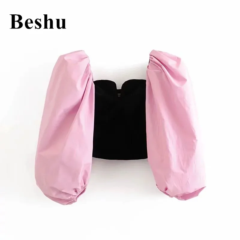 Za 2019 женская новая модная летняя сексуальная розовая черная бархатная строчка с