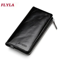 mens leather wallet 2022 new first layer cowhide casual two fold zipper balck coin purse