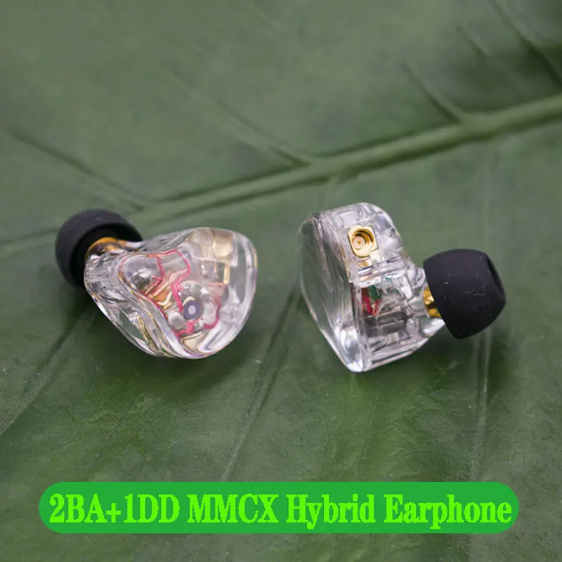 2BA + 1DD MMCX гибридные наушники на заказ HIFI DJ монитор 1 динамические 2