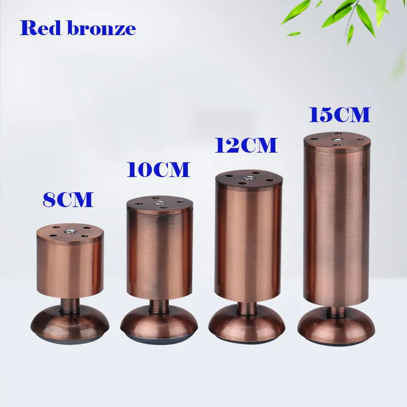 4 шт./лот круглые металлические ножки из цинкового сплава Античная бронзовая