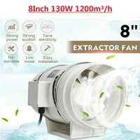 8 Inch Low Noise Inline Duct Hydroponic Air Blower Fan Exhaust Fan for Home Bathroom Pipe Duct Ventilation Vent Grow Room