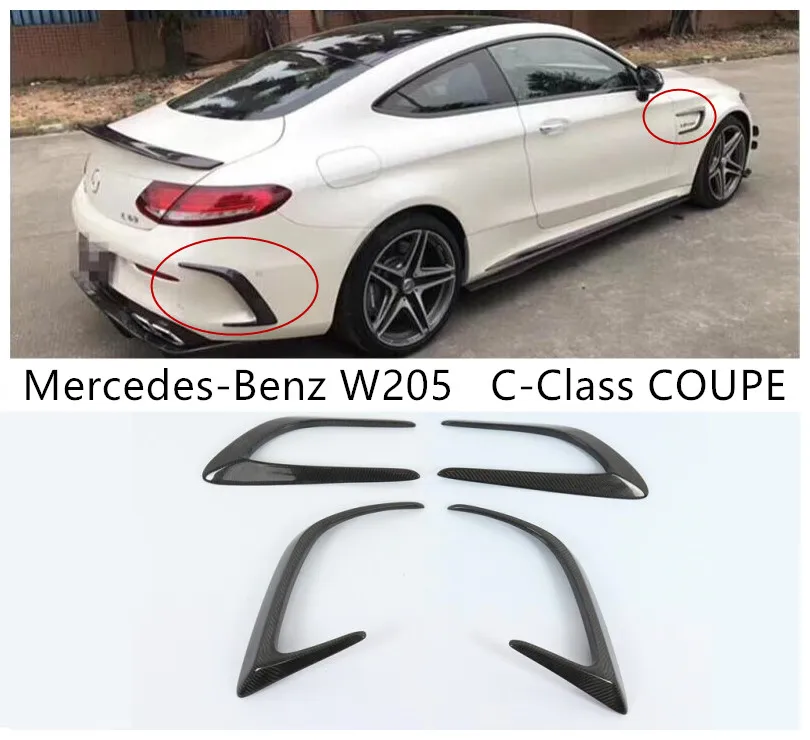 Спойлеры для Mercedes Benz W205 C Class купе C200 C300 C63 2015 2019 спойлер из углеродного волокна с
