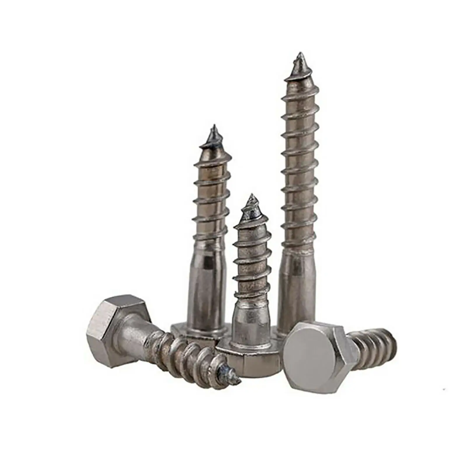 

M6 M8 M10 M12 Coach Screws External Hex Head Self Tapping Wood Screw DIN571 Hexagon Head Half Thread Bolt 304 A2 Stainless Steel