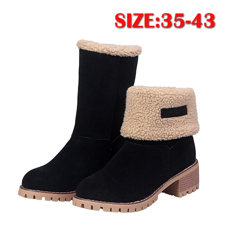 Женские зимние ботинки теплая зимняя женская обувь из флока ботильоны Martin без