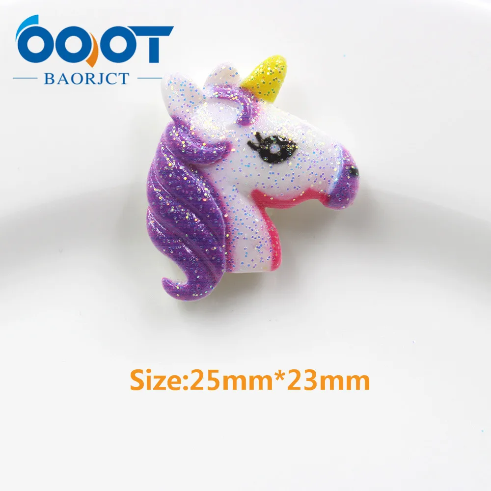 OOOT BAORJCT 20312-19 10 шт. 25 мм * 23 разнообразные Мультяшные единороги радужные лошади