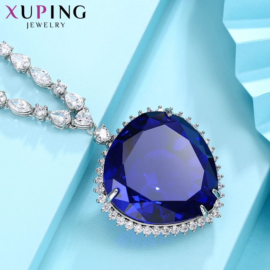 Xuping ювелирные изделия подвеска в форме сердца ожерелье с синтетическим