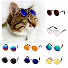 Модные очки в стиле ретро для украшения домашних питомцев для собаки фотография забавные крутые Аксессуары для кошек и щенков 13 цветов Солнцезащитные очки для домашних питомцев