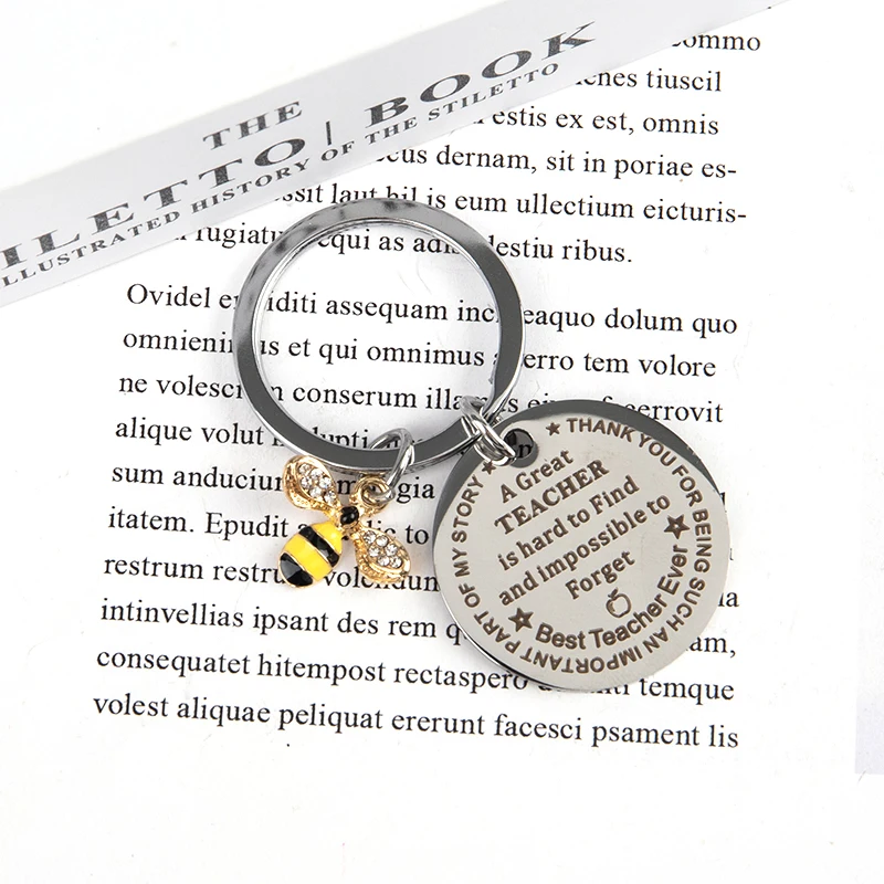 Брелок Для ключей на День учителя элегантный брелок с подвеской в виде пчелы