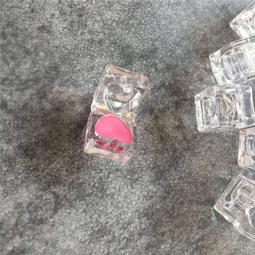 10 шт. 1 г мини пустой прозрачный квадратный косметический контейнер для губной