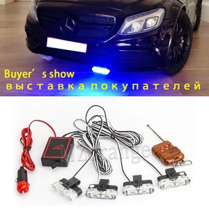 MZORANGE прикуриватель беспроводной дистанционный стробоскоп 4 х2 светодиоды стробоскоп мигающая полицейская лампа Предупреждение аварийная