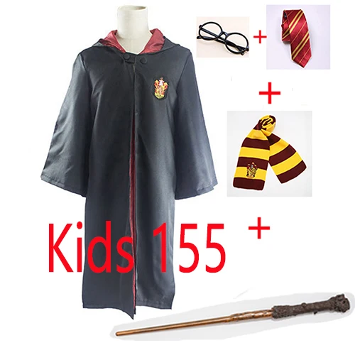 Kids 155 Волшебная палочка Ravenclaw Gryffindor Hufflepuff Slytherin, волшебная палочка для косплея, костюмы робы, накидка на Хэллоуин, рождественский подарок - Цвет: Kids 155