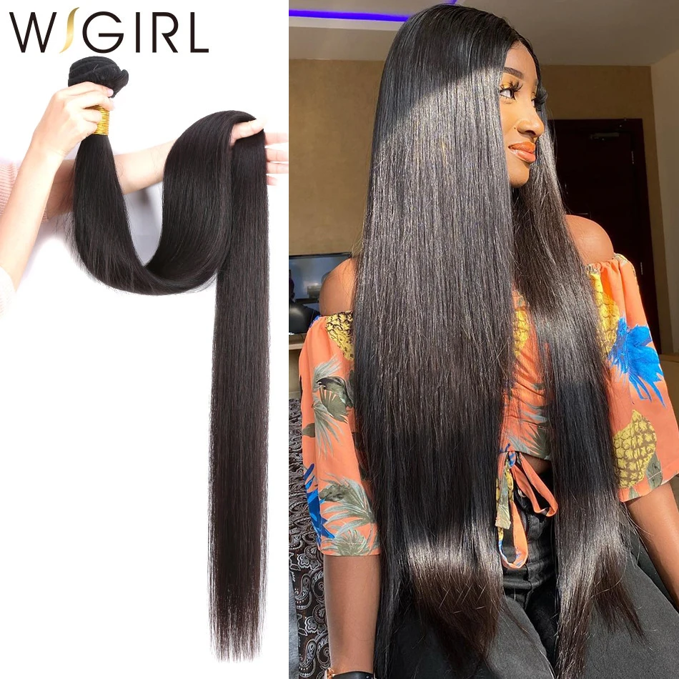 Нарядный прямой волос Wigirl 28 30 32 40 дюймов Реми перуанский волос в ткани Skily человеческий пучок 100% девственное наращивание.