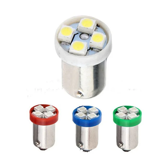 Ba9s 1210 4smd Automobile Led Reading Lamp License Plate Lamp Side Lamp Single Leg Round Head Led Lights for Car Car Accessories