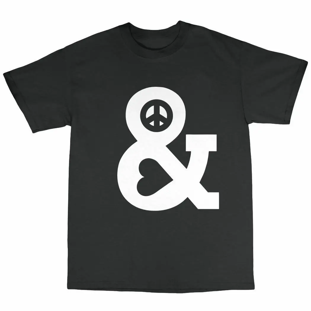 Футболка Peace & Love 100% хлопок пасифист хиппи гармония буддистское счастье|Мужские
