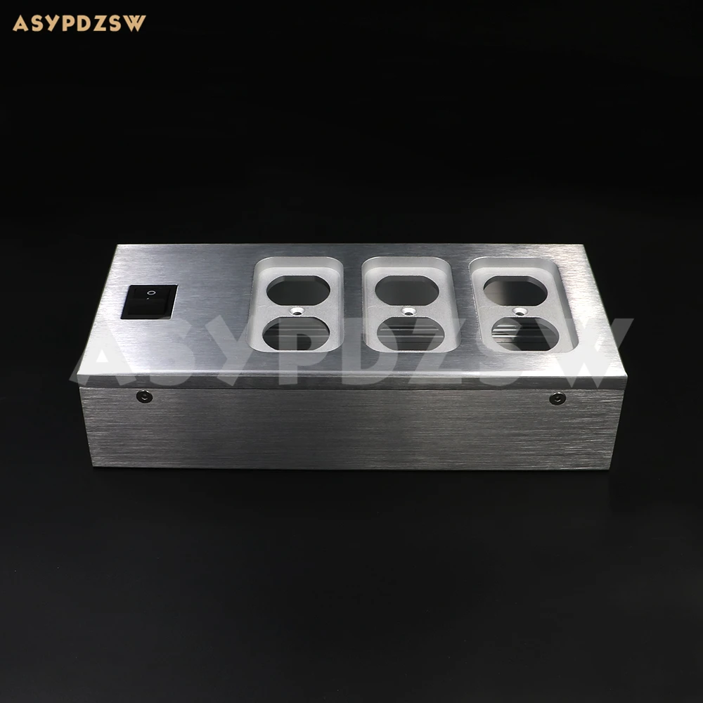 Hi Fi алюминий US AC Мощность компонентов 6 выходов блок Корпус чехол|box chassis|aluminum chassis
