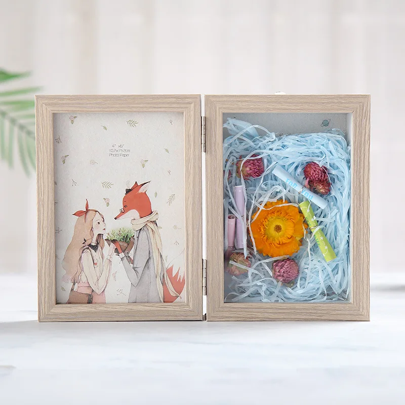 Качественная двухсторонняя деревянная фоторамка креативные нордические