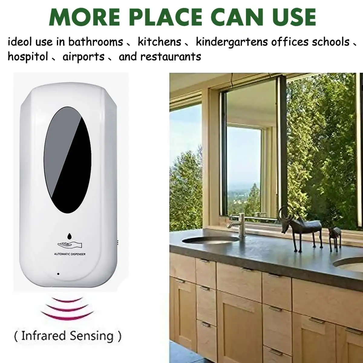 

Xueqin Intelligent Automatic Liquid Soap Dispenser Induction Foaming Hand Washing Device for Kitchen Bathroom (Without Liquid)