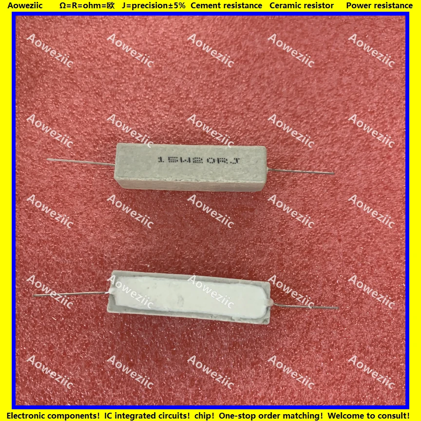 Горизонтальный цементный резистор 15W20RJ 15w20Ω J RX27 15 Вт 20 Ом 20R 15W20ohm керамическое