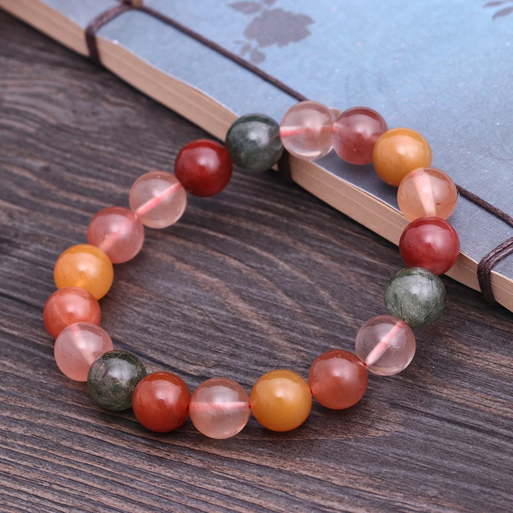 

Natural fu lu shou bracelet female 2020 new fashion OL lady accessories hand string crystal bracelet