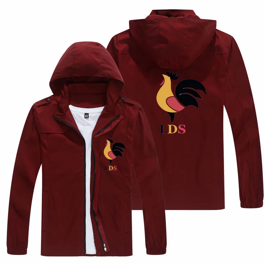 

Spring Summer Men's And Women's New Fashion Art Rooster Print Business Jacket Outdoor Hip Hop Travel High Quality Hooded Jacket