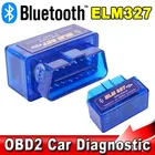 Автомобильный диагностический Мини-прибор ELM327 Bluetooth 2.0 интерфейс V2.1 OBD2 OBD 2 ELM 327 работает на Android TorqueПК V 2.1 адаптер BT