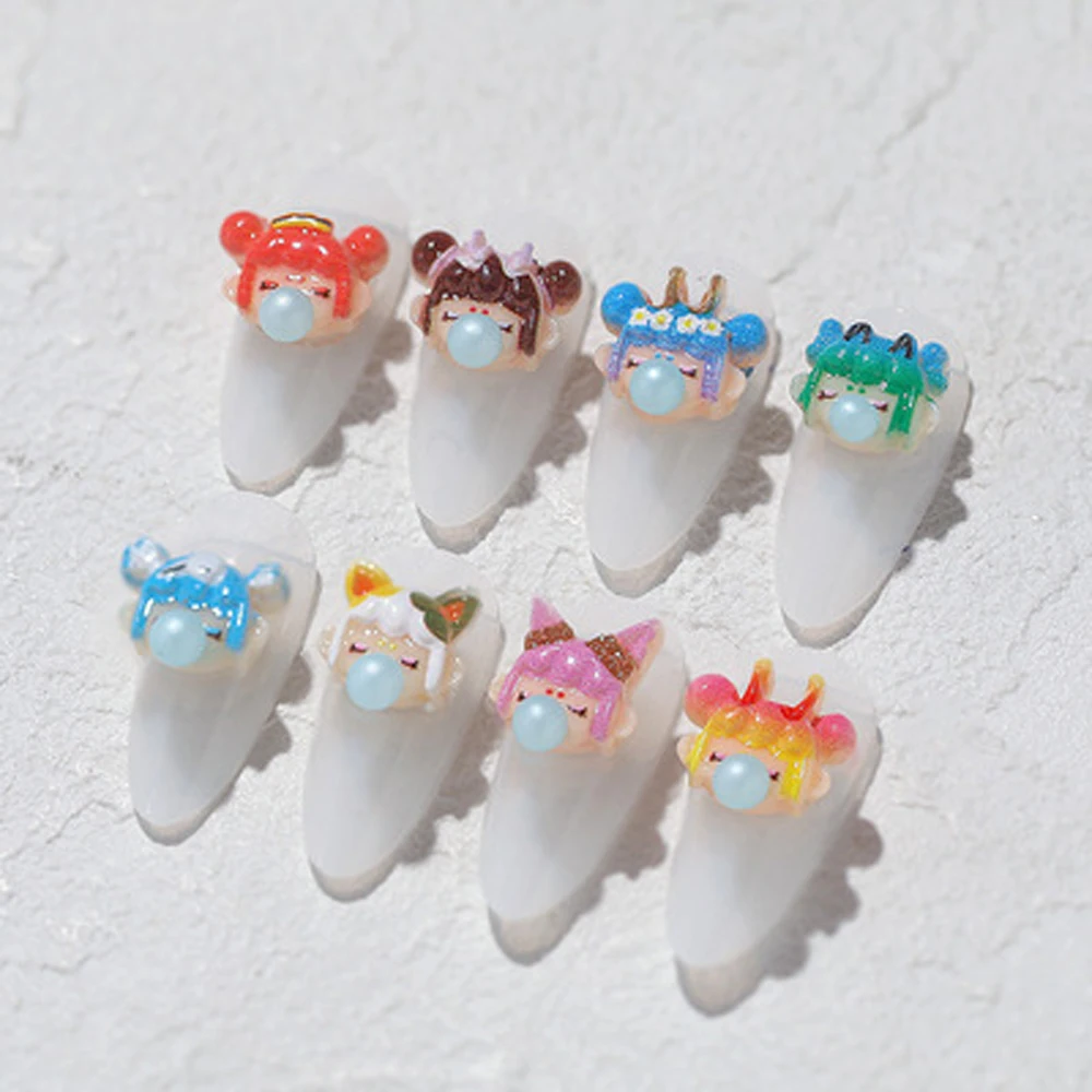 1 коробка прелестная маленькая девочка ногтей ювелирные подвески Нейл-арт в