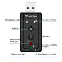 new usb sound card 7 1 virtual usb sound card external audio 3 5mm adapter laptop headphone converter aux for desktop micro a8n9