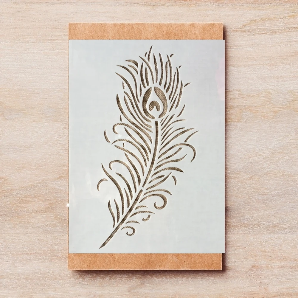 

29*21cm A4 A Feather DIY Layering Stencils Wall Painting Scrapbook Coloring Embossing Album Decorative Template