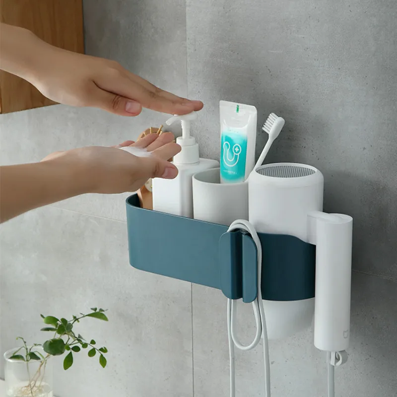 Креативная полка для хранения в ванной настенная сушилка волос держатель душа |