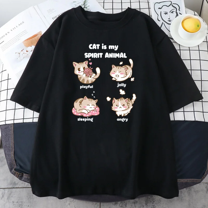 

Camiseta feminina grande estampa do dia, camiseta feminina folgada gola redonda