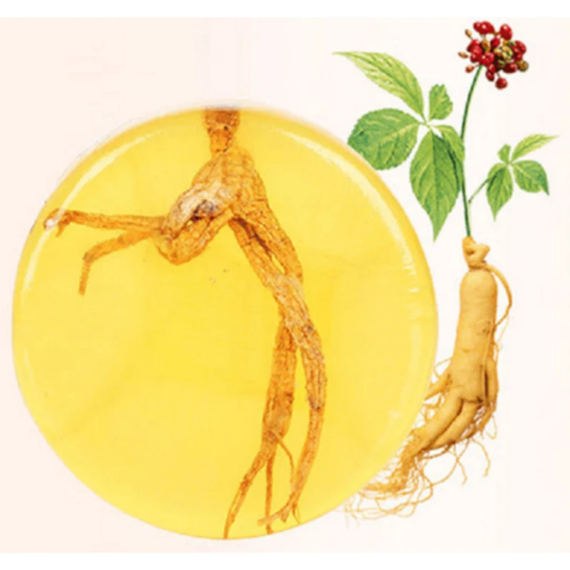 1 шт. ручной работы женьшень Восстанавливающий Мыло Ванна ясно!