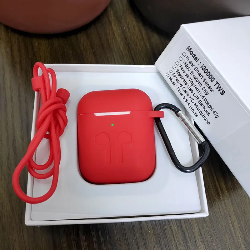 i30000add Red case I30000 TWS Bluetooth 5,0 наушники раздельное использование беспроводные наушники 8D супер бас наушники для всех смартфонов PK i2000 i5000 TWS - Цвет: i30000add Red case