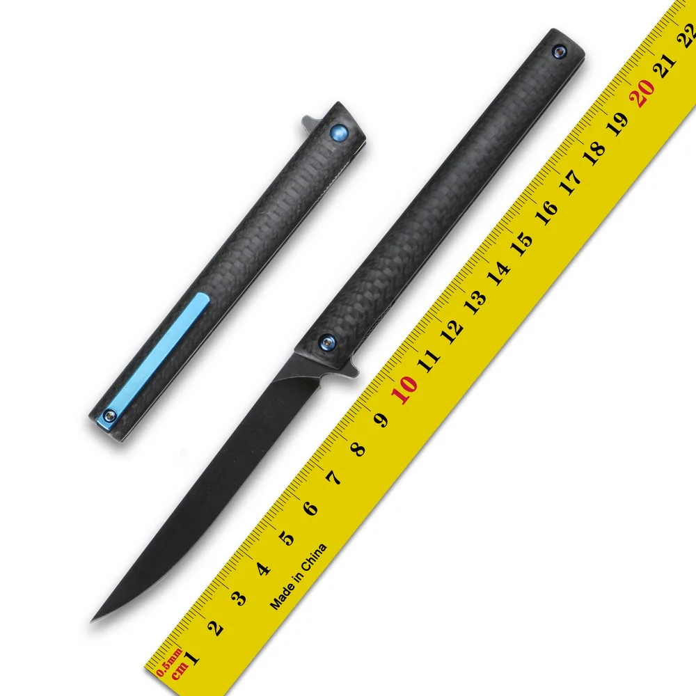 Карманный складной нож из углеродного волокна сталь M390 походные охотничьи