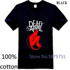 Футболка мужская с логотипом рок-группы, брендовая тенниска с надписью Dead By April, топы из 100% хлопка с коротким рукавом, 3XL, 4XL, 5XL