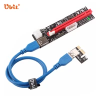 ubit pci e riser express usb3 0 adapter cable ver103c 4pin 6pin sata 15pin led pci extand 1x to 16x extension card for mining