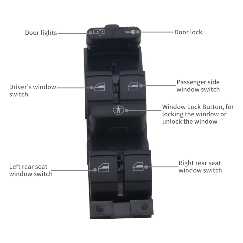 SPEEDWOW Автомобильный Электрический выключатель с двойным окном кнопки для VW Passat Golf