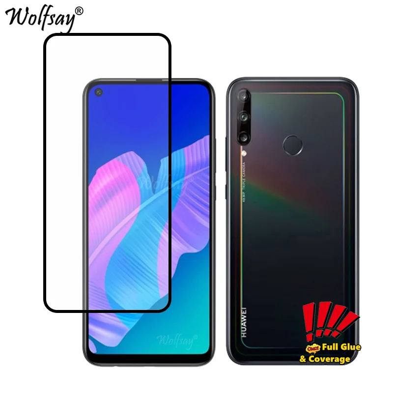 2 piezas de vidrio templado para Huawei Y7p Protector de pantalla de 6,39 pulgadas de la cubierta completa seguridad de vidrio para Huawei Y7p 2020 tel&eacute;fono de Huawei Y7p-0