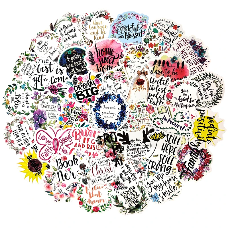 

10/30/50pcs/pack Inspiring phrases Vsco INS Decal Stickers For Luggage Gift Box Notebook Computer Refrigerator Skateboard Trunk