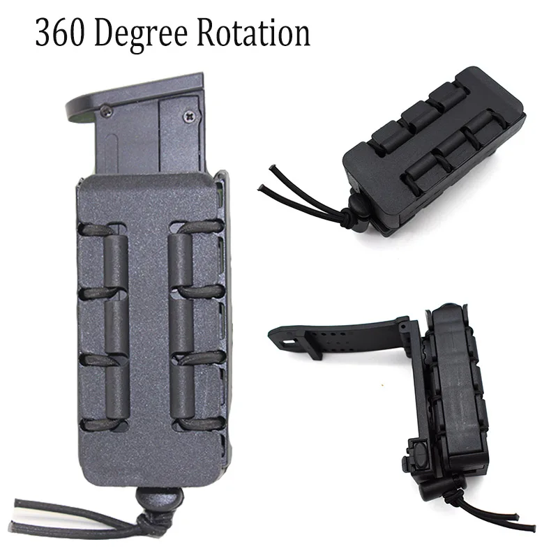 

Tactical Flashlight Holster Baton Holder Magazine Pouch Tear Gas Spray Case 360 Degree Rotation Waist Clip Self Defense Survival