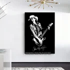 Черно-белая гитара певица SRV Stevie Рэй Воган настенный художественный плакат печать музыка холст картина на стену Декор для дома