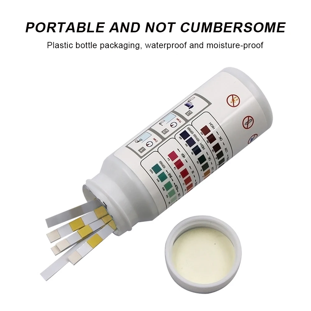

50pcs Swimming Pool Water Tester Paper Residual Chlorine PH Value Hardness Multipurpose PH Test Strips Pool Cleaner Accessories