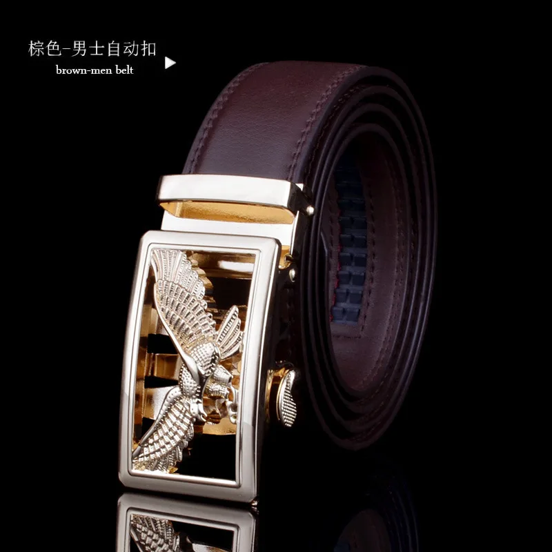 

Eagle Style Men's Belt Men's Automatic Buckle Leather Belt Business Men's Leather Belt