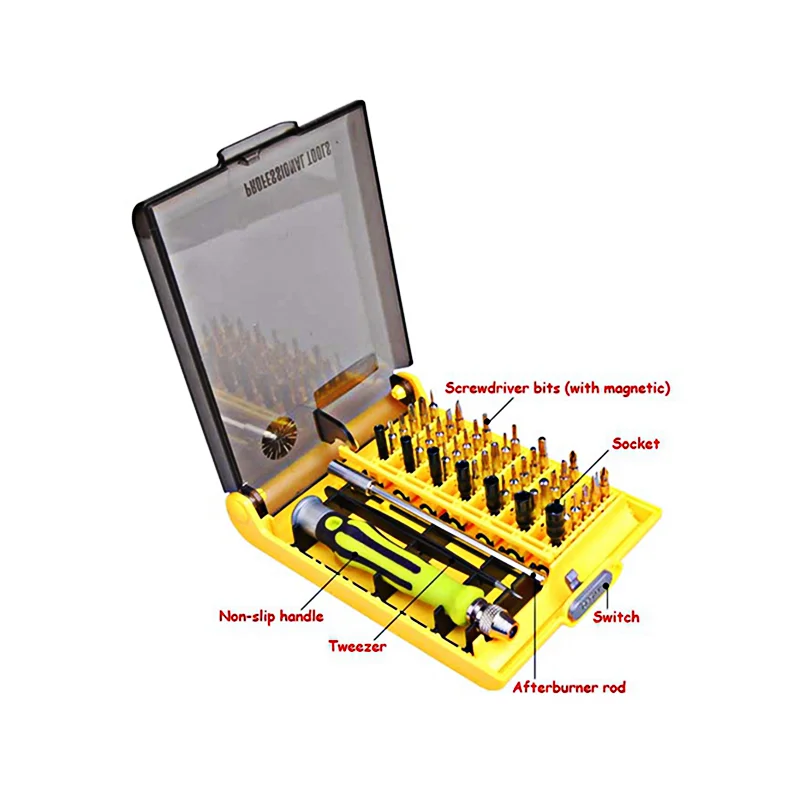 Лучший товар набор отверток 45 в 1 с длинным рукавом инструмент для разборки