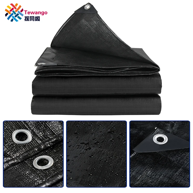

Брезент с черным сеном, ПЭ плетеный полиэтиленовый дождевой ткани, пластиковый лист, брезенты, затенение веревкой, усиленный на подоле 160 г/м...