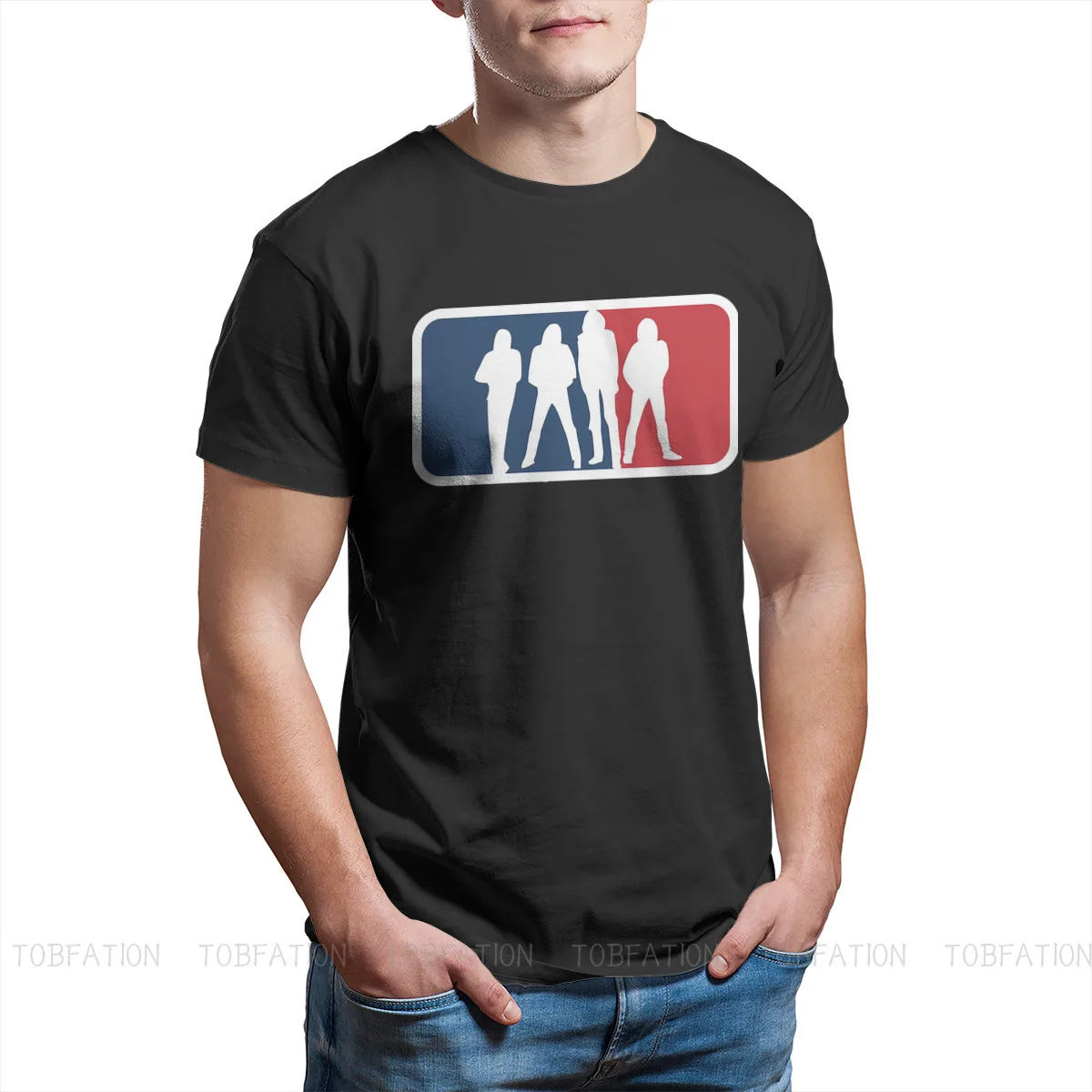 Поцелуй Рок-н-ролл группы Ramones Для мужчин футболка негабаритных графический