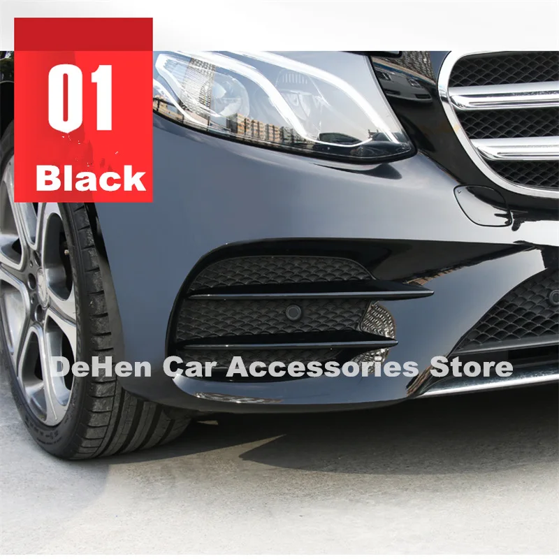 Для Mercedes Benz C Class W205 C43 AMG C180 C200 15-18 передние противотуманные фары крышка решетка Планки наклейка на фары декоративные полосы