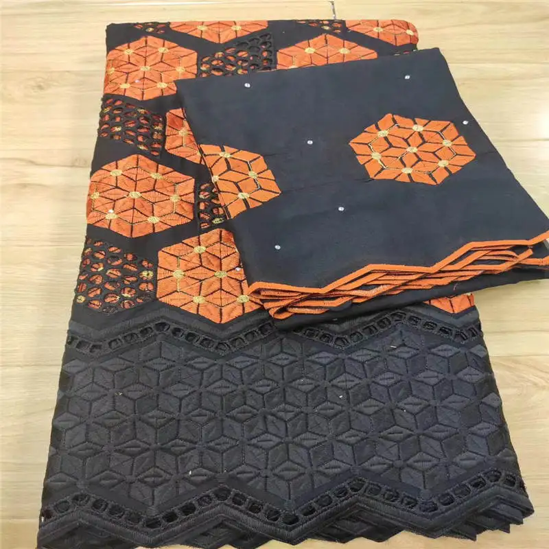

Hot selling african swiss voile lace fabric 100% cotton net laces french cotton punch fabric 7 yards/Set for dress!13F71611