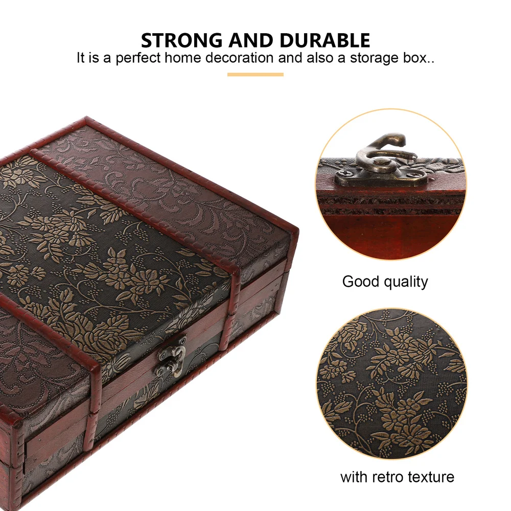 

1Pc Multifunctional Box Practical Jewelry Container Retro Storage Holder