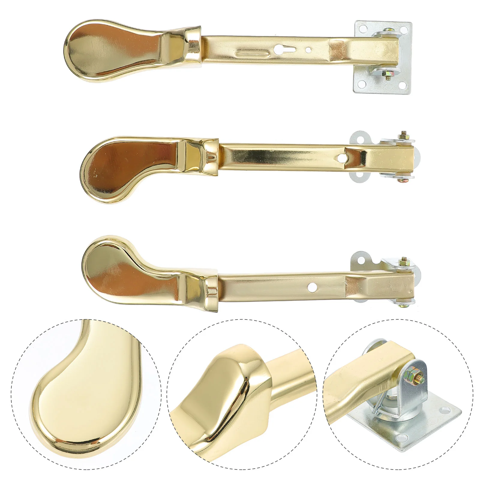 

3pcs Durable Upright Piano Pedals Piano Accessories Piano Pedals (Golden)