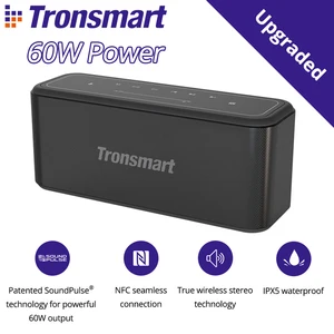 Портативная колонка Tronsmart Mega Pro, мощность 60 Вт, для Bluetooth 5,0, с усиленными басами, NFC, IPX5, с аккумулятором 10400 мА  ч